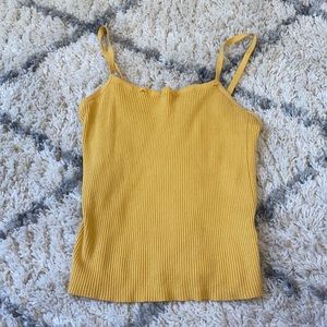 Brandy Melville Knit Yellow Tank